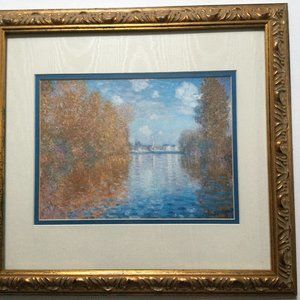 Claude Monet's " Autumn effect in Argenteuil" print nice frame small